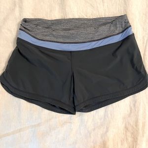 Lululemon Speed up Shorts Blue/Grey Size 6 EUC